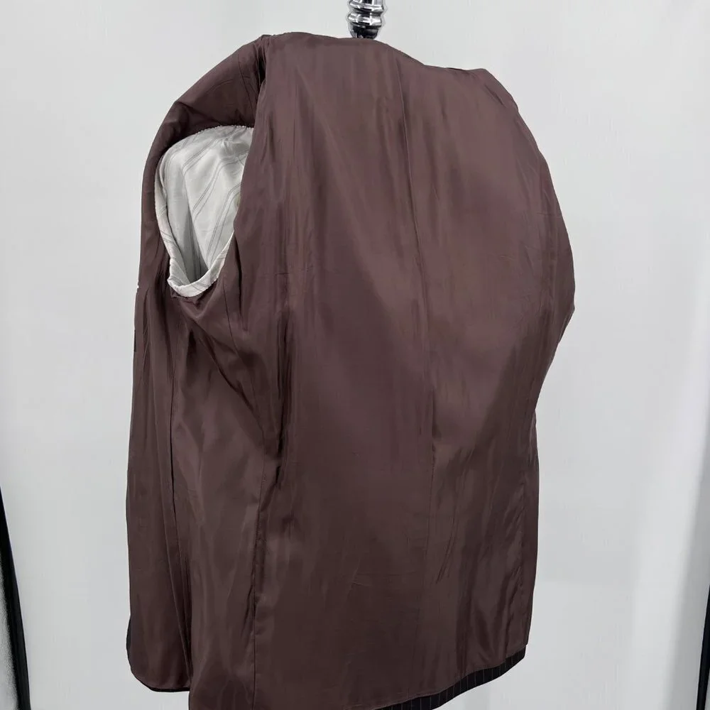 Hugo Boss Mafia‎ 30s Look Pinstripe Brown Blazer Size 42R
